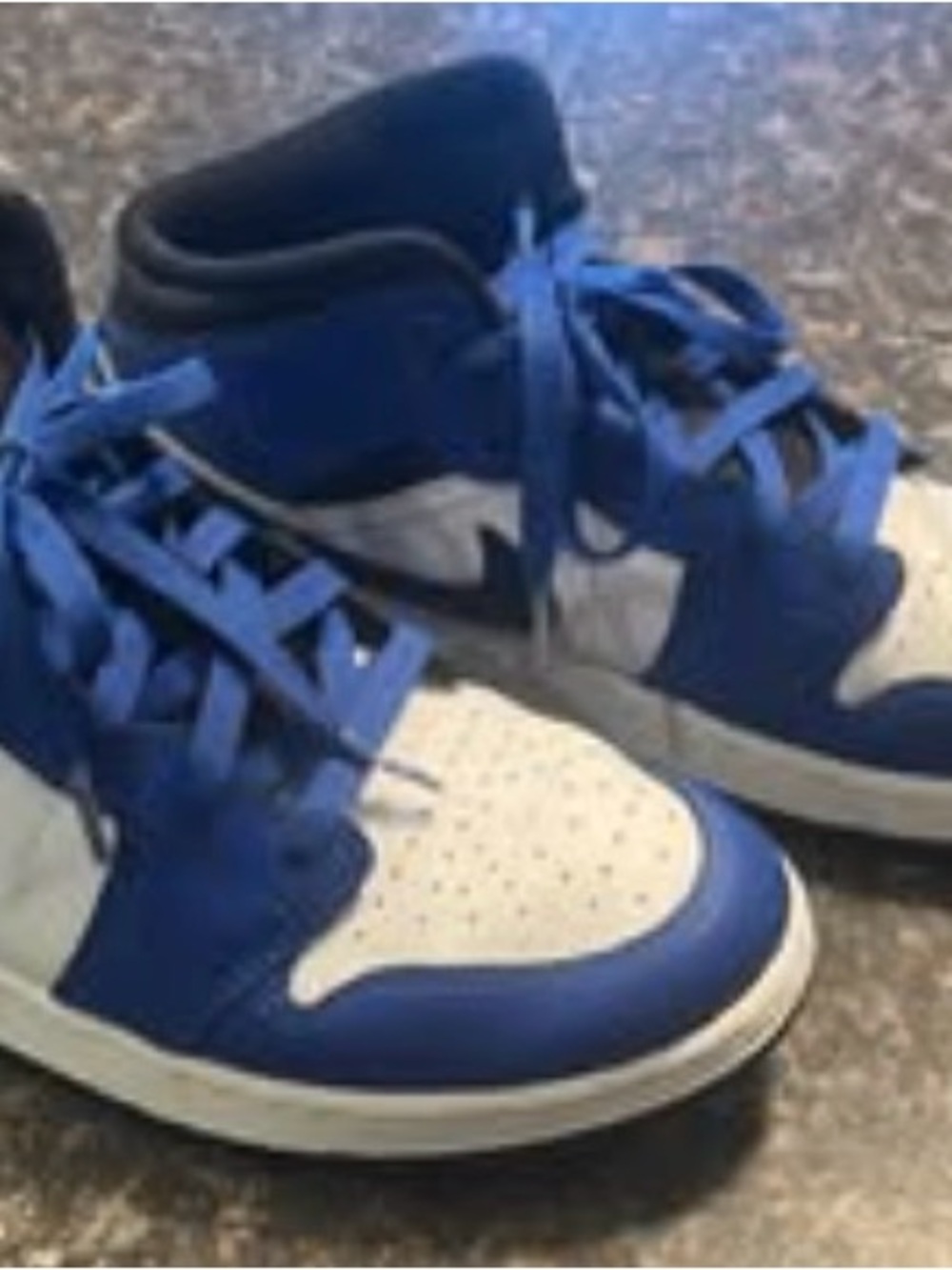 Jordan Kids High-Top Sneakers in Blue and White